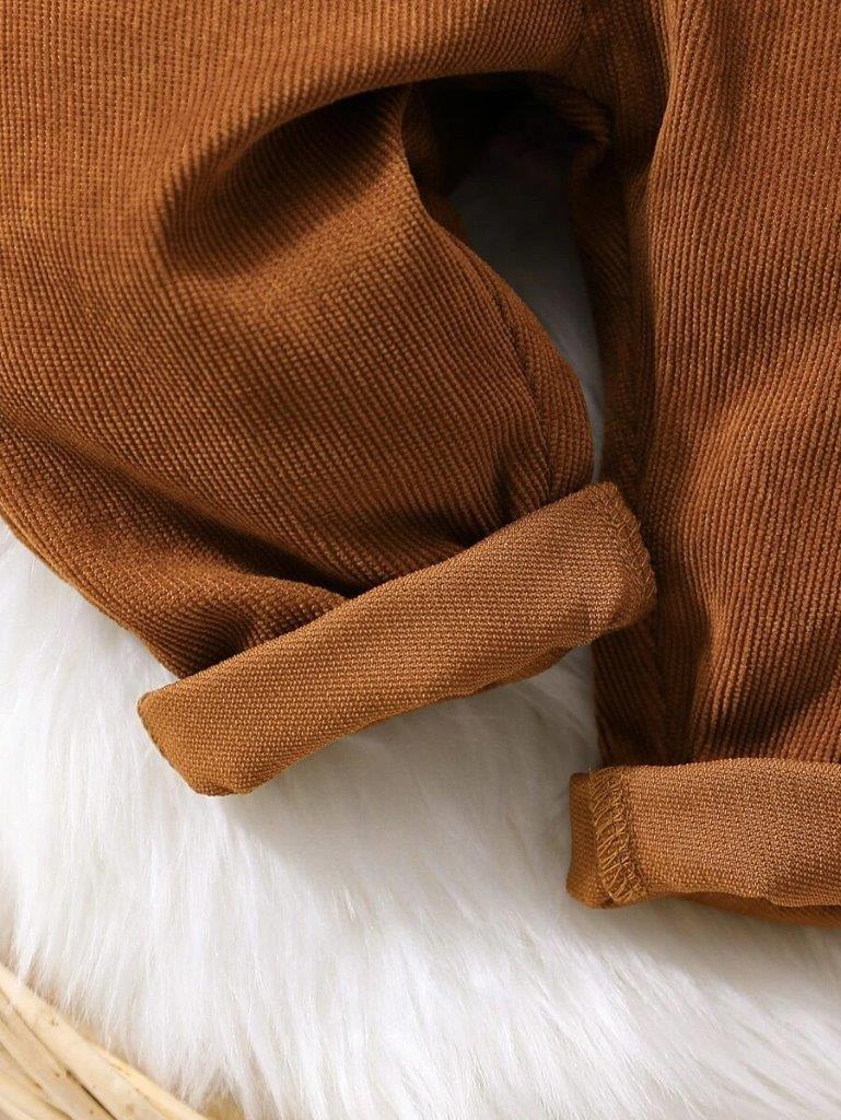 Baby Unisex Flap Corduroy Dungaree