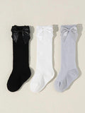Baby Set of 3 Bow Socks 1-2 Years Mix 1