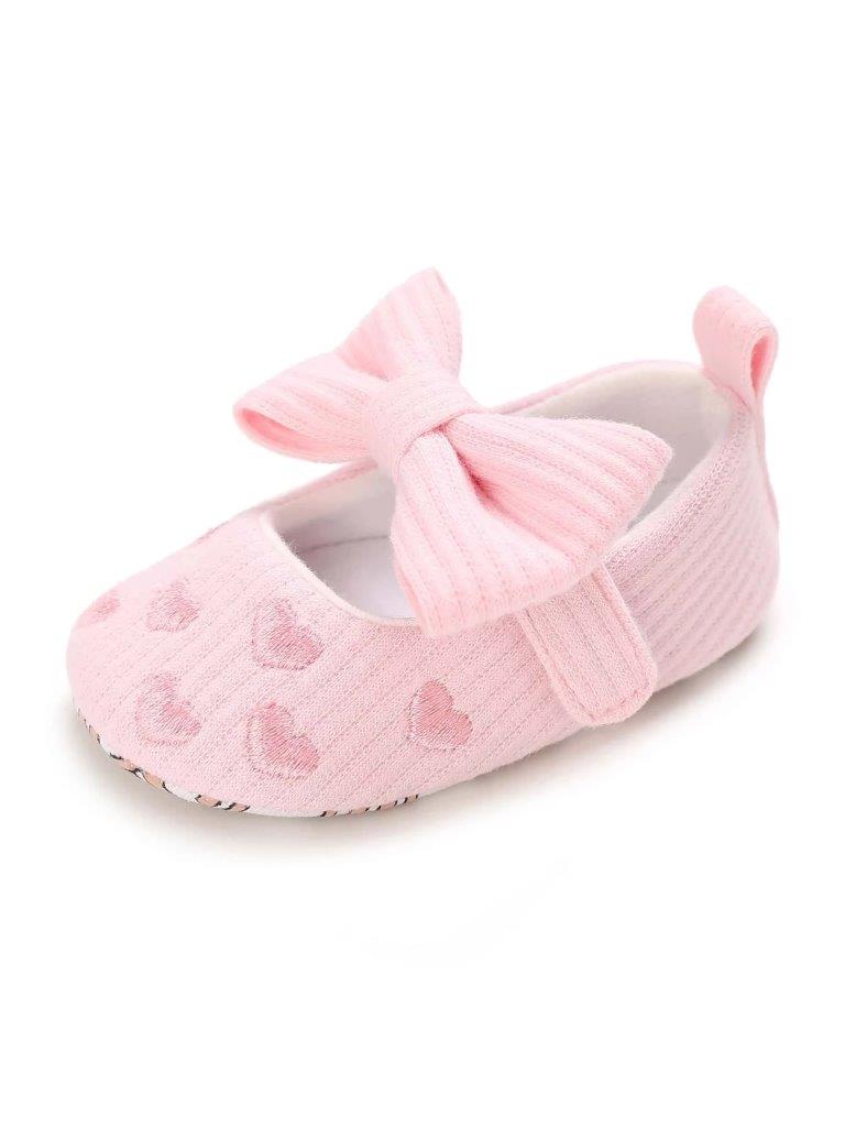 Baby Heart Embroidered Mary Jane