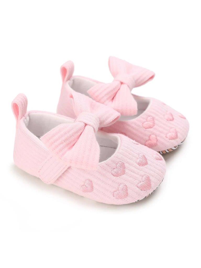 Baby Heart Embroidered Mary Jane