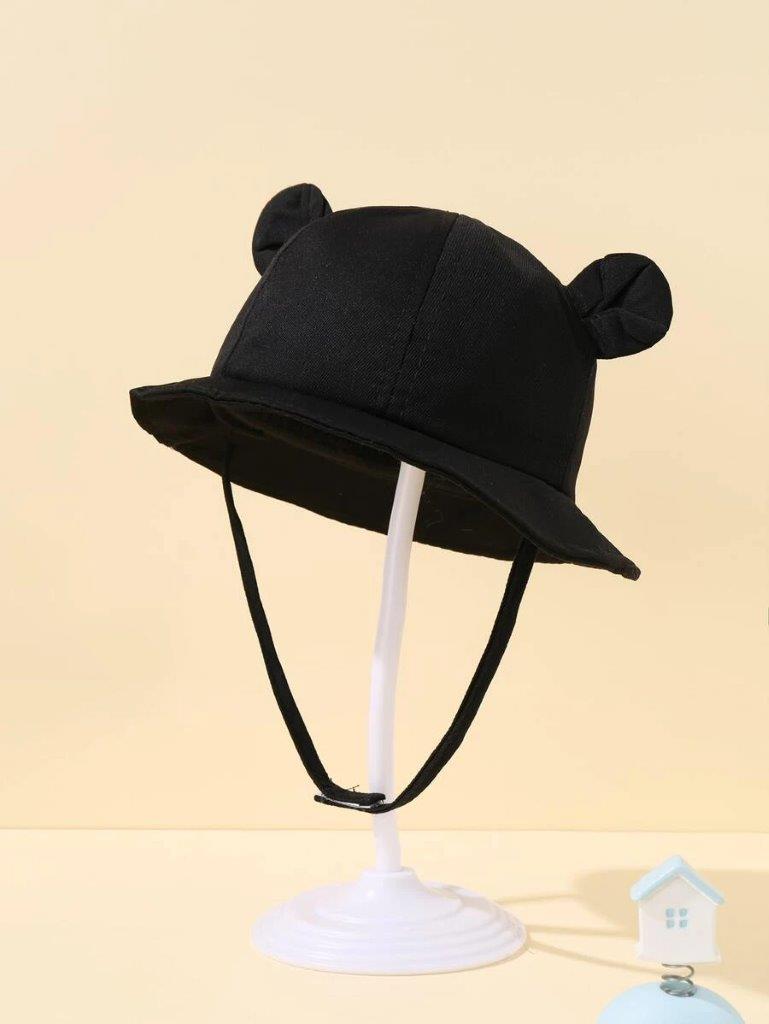 Baby Black Bucket Hat 0-6 Months