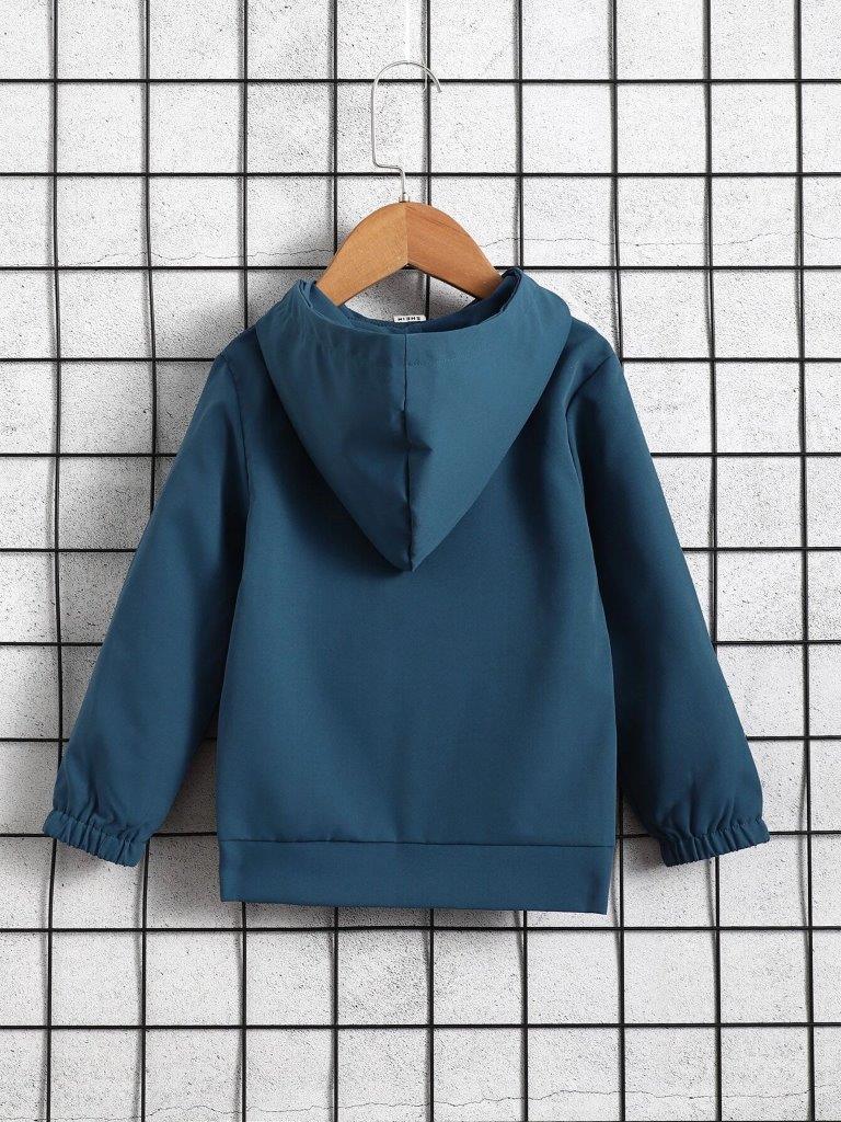 Toddler Boys Half Zip Hooded Jacket