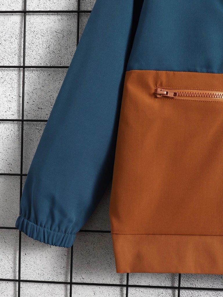 Toddler Boys Half Zip Hooded Jacket