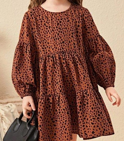 Toddler Girls Lantern Sleeve Dress
