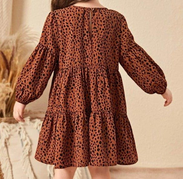 Toddler Girls Lantern Sleeve Dress