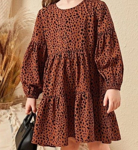 Toddler Girls Lantern Sleeve Dress