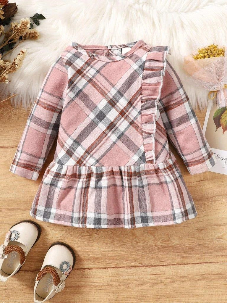 Baby Plaid Print Dress