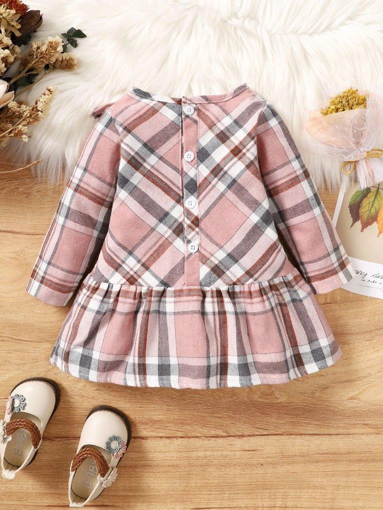 Baby Plaid Print Dress