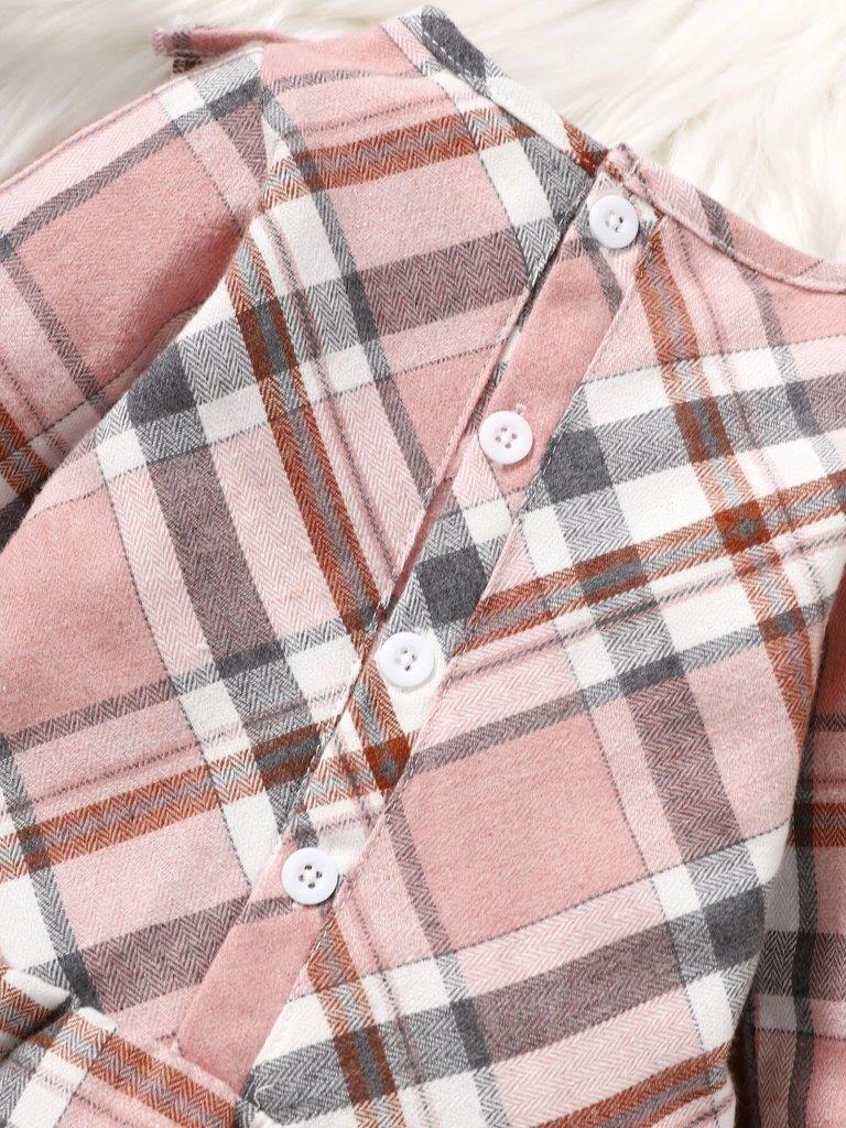 Baby Plaid Print Dress