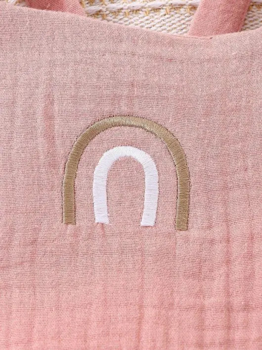 Baby Crisscross Bodysuit With Headband Pink