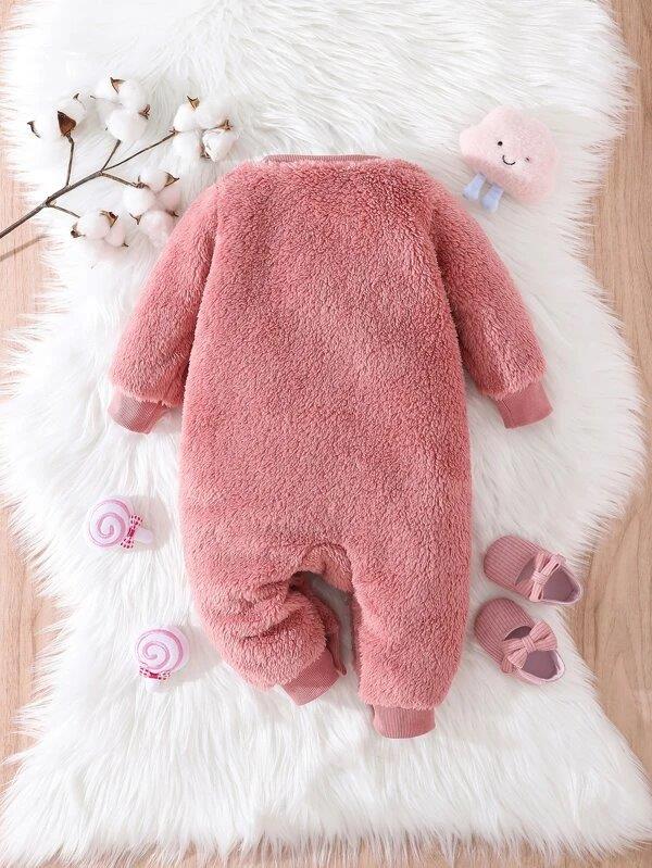 Baby Cartoon Fuzzy Jumpsuit