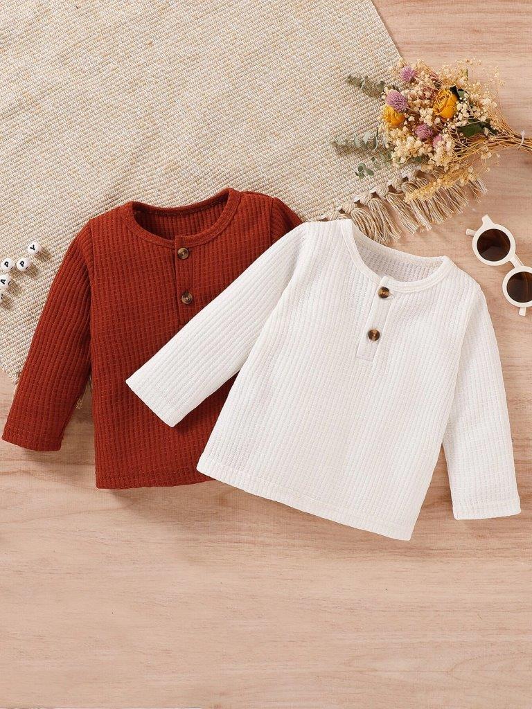 Baby 2 Piece Half Button Set