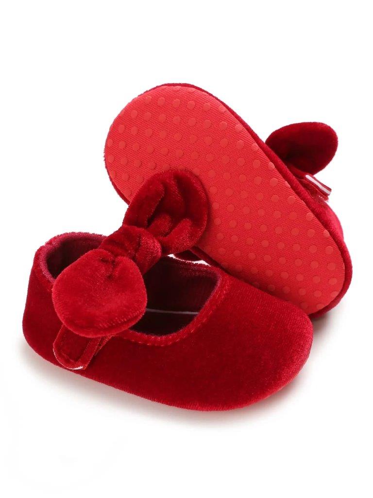 Baby Red Velvet Flats