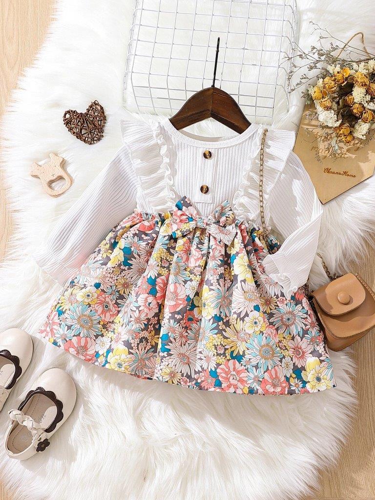Baby Ruffle Floral Print Dress