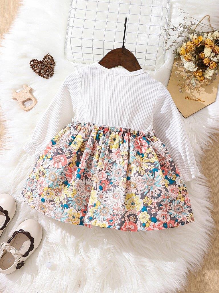 Baby Ruffle Floral Print Dress