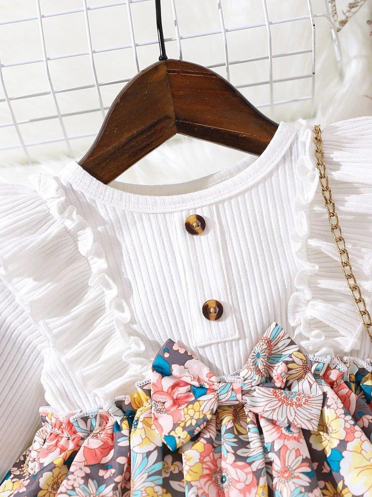 Baby Ruffle Floral Print Dress