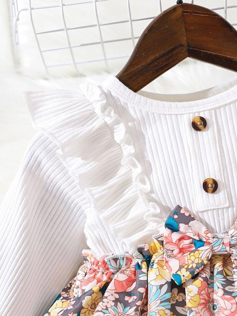Baby Ruffle Floral Print Dress
