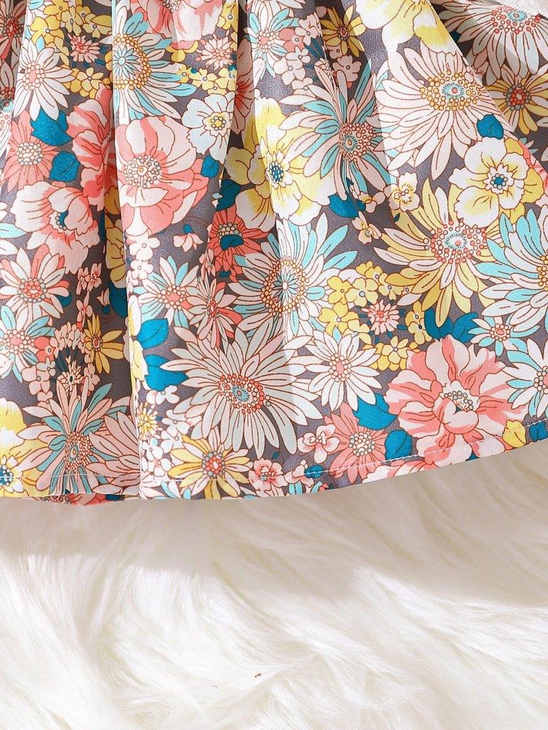 Baby Ruffle Floral Print Dress
