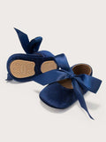 Baby Blue Velvet Flats