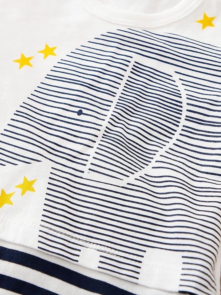 Baby Cartoon Stripe Romper