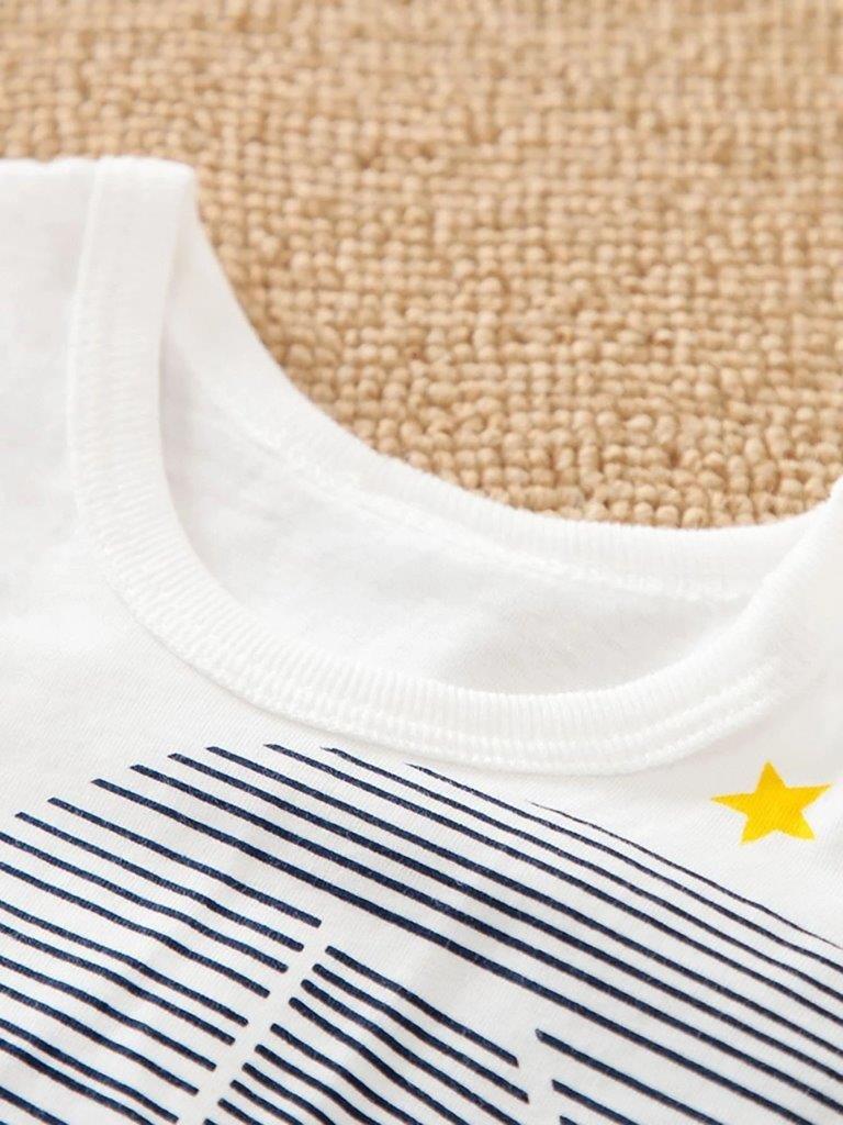 Baby Cartoon Stripe Romper