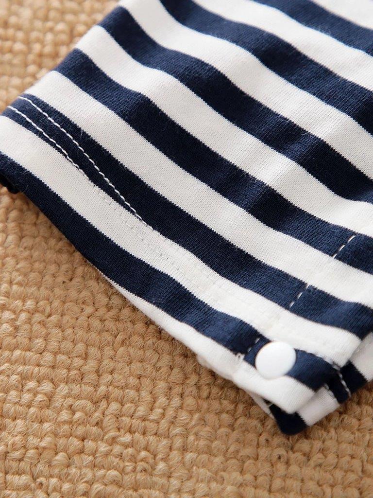 Baby Cartoon Stripe Romper