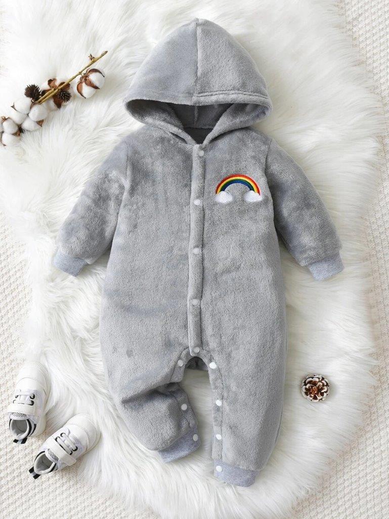 Baby Rainbow Flannel Jumpsuit