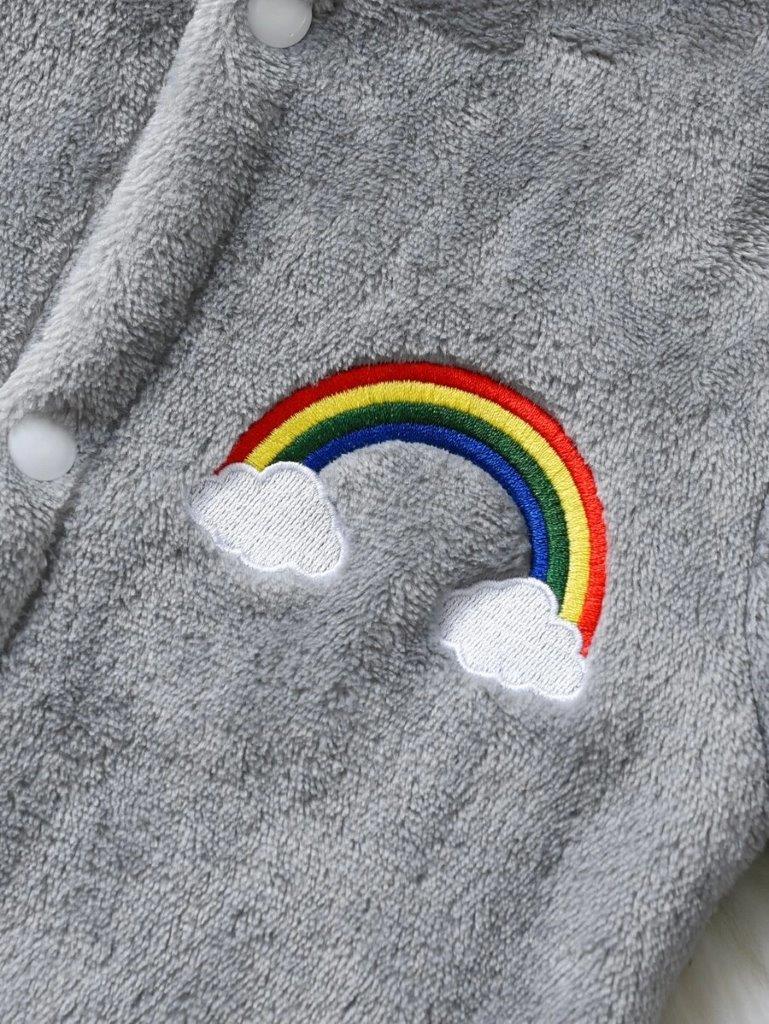 Baby Rainbow Flannel Jumpsuit
