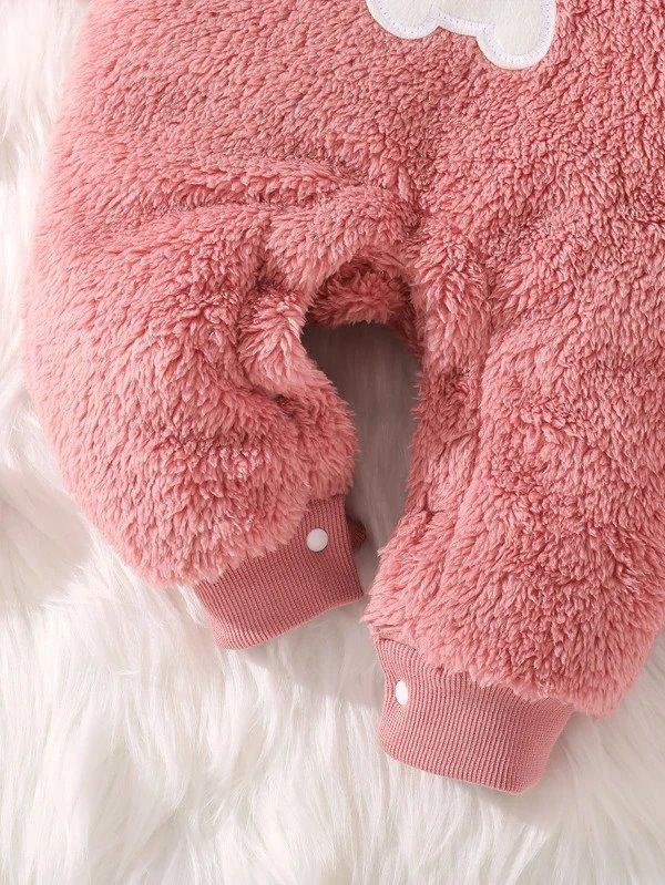 Baby Cartoon Fuzzy Jumpsuit