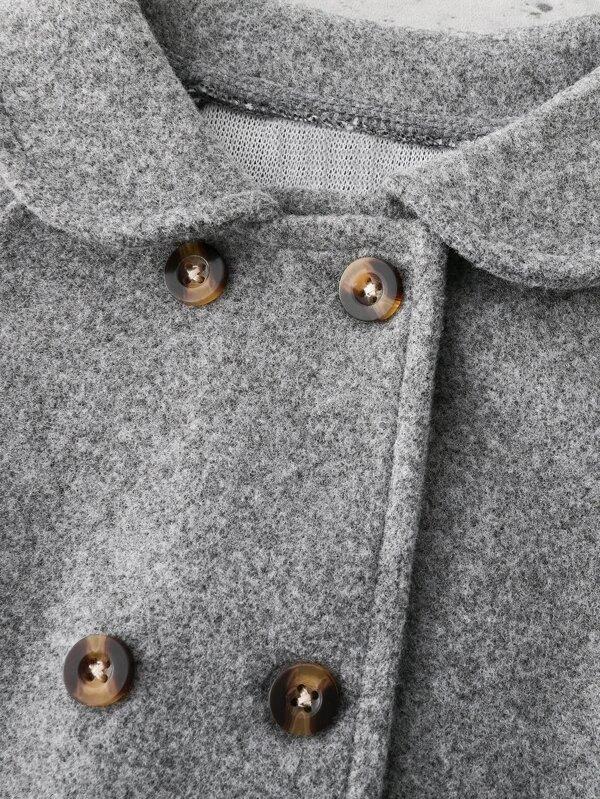 Baby Double Breasted Grey Coat