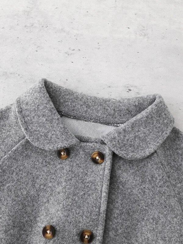 Baby Double Breasted Grey Coat