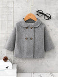 Baby Double Breasted Grey Coat