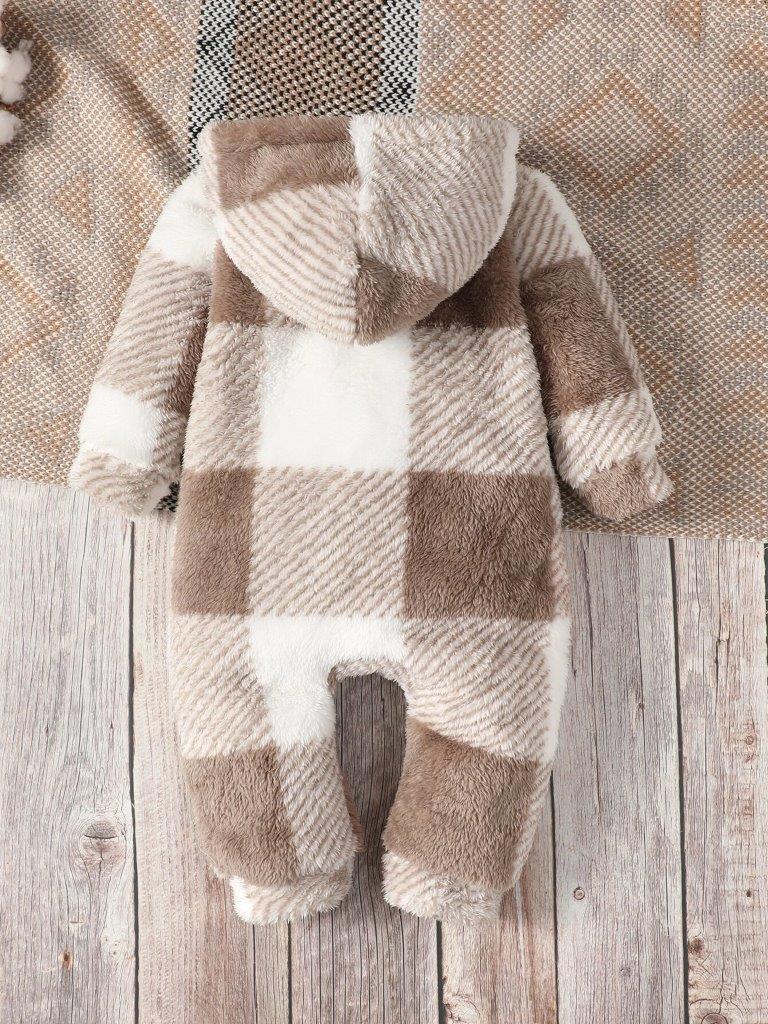 Baby Unisex Plaid Flannel Jumpsuit