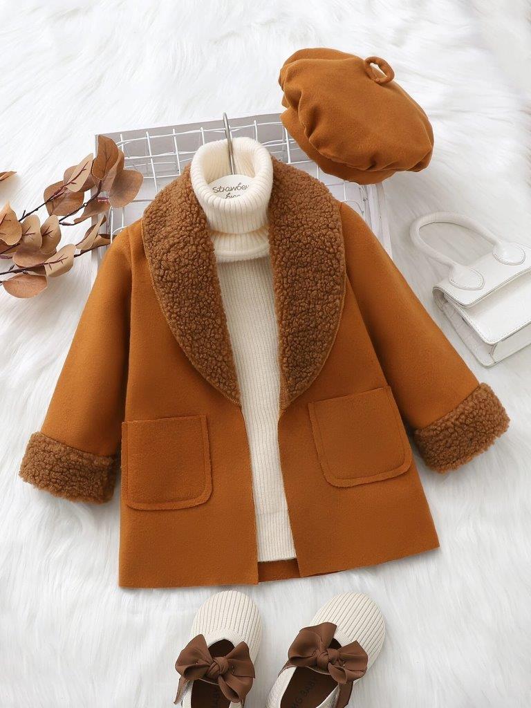 Toddler Girls Coat And Hat Set