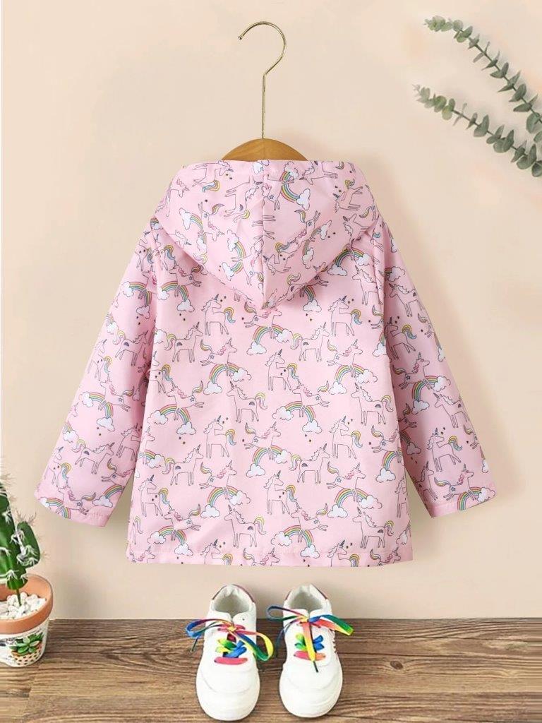Toddler Girls Unicorn Windbreaker Jacket