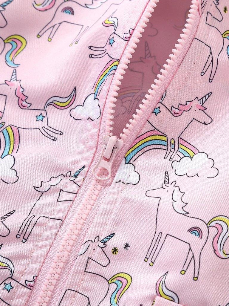 Toddler Girls Unicorn Windbreaker Jacket