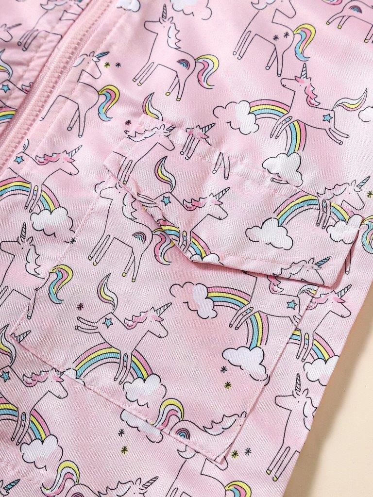 Toddler Girls Unicorn Windbreaker Jacket