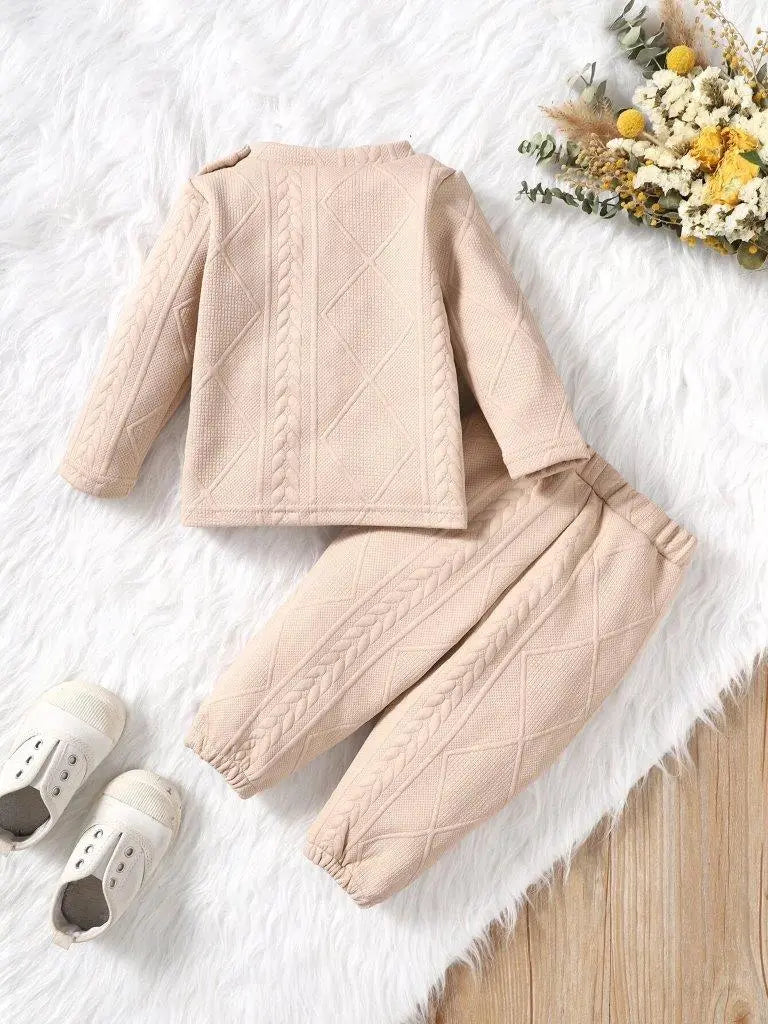 Baby Textured 2 Piece Apricot Set