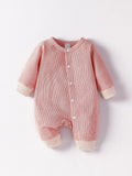Baby Textured Jumpsuit Pink