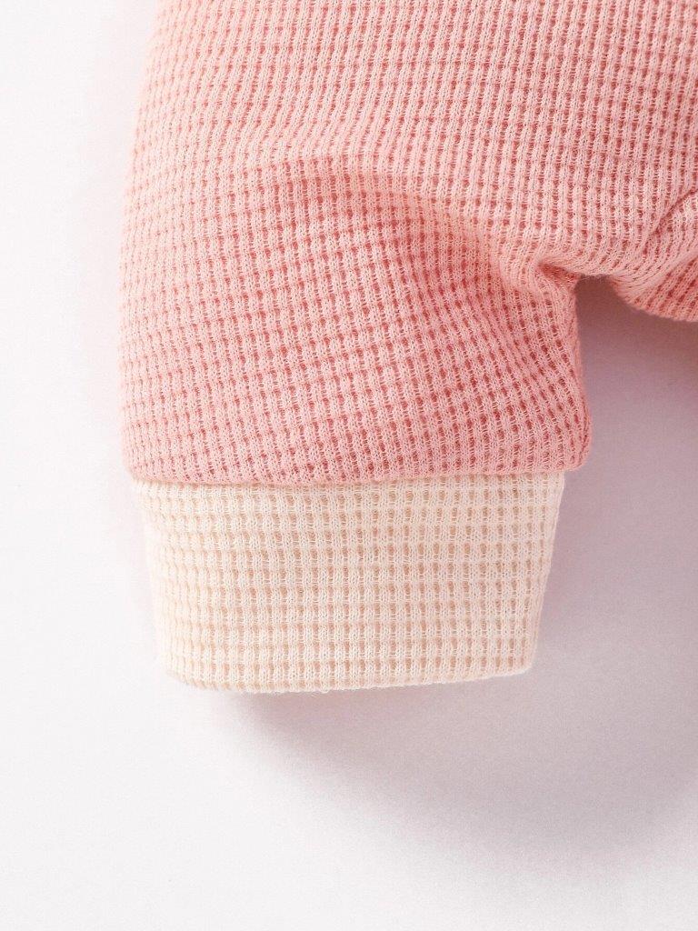 Baby Textured Jumpsuit Pink