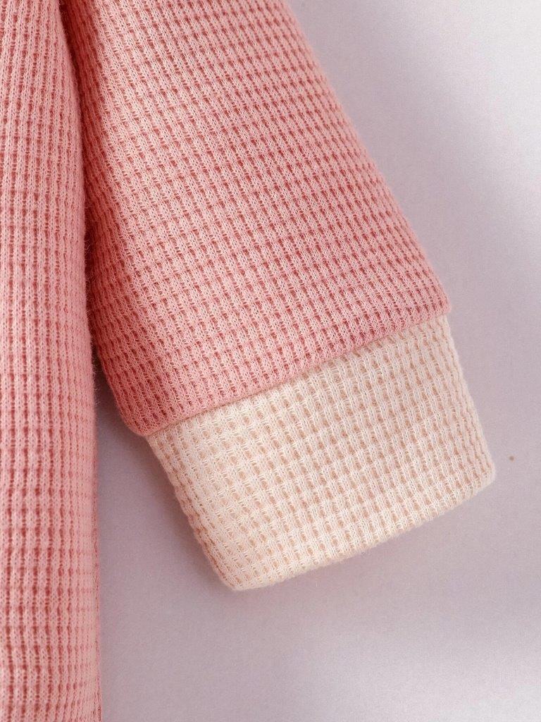 Baby Textured Jumpsuit Pink
