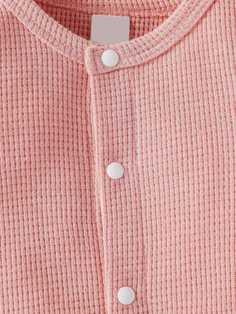 Baby Textured Jumpsuit Pink
