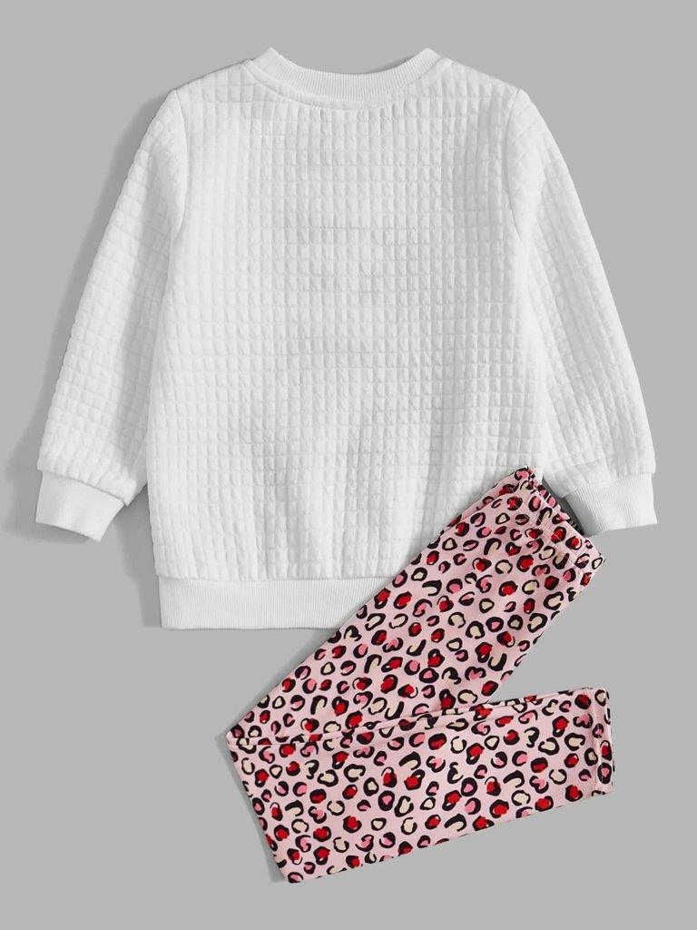 Toddler Girls Bear Sweatshirt And Leggings Set