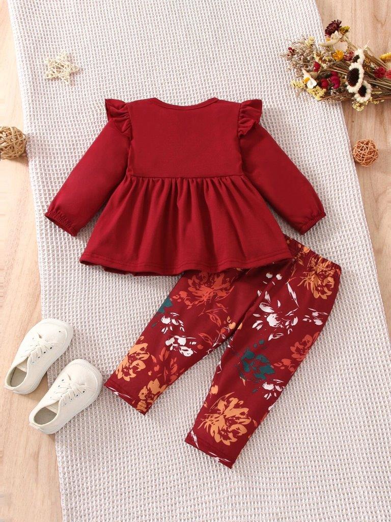 Baby Ruffle Tee And Pants Set