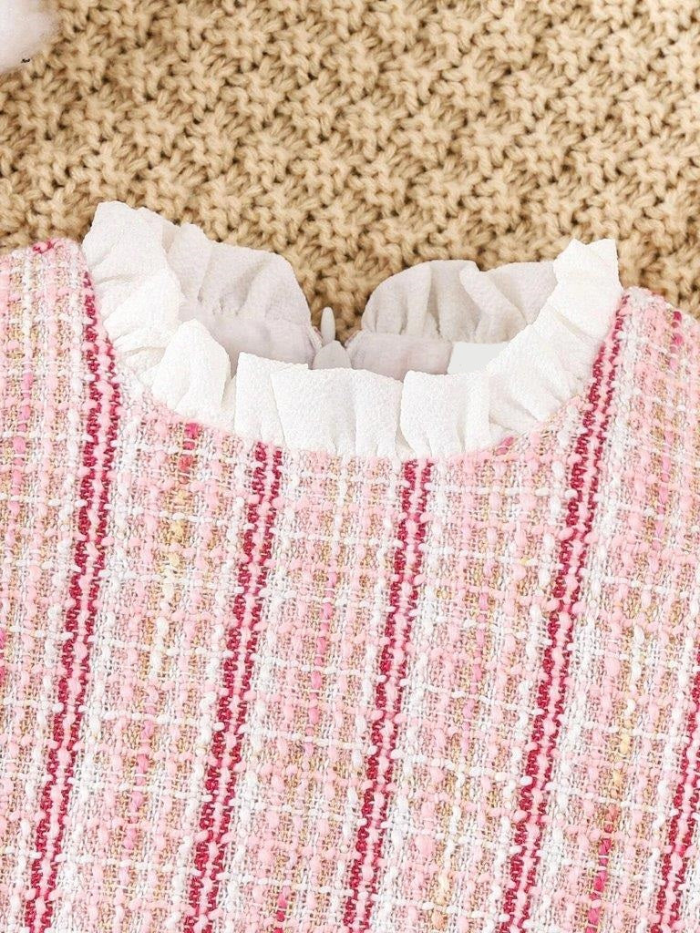 Baby Plaid Ruffle Sleeve Dress