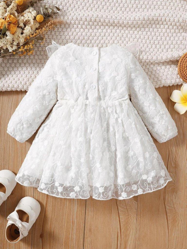 Baby Embroidery Ruffle Mesh Dress