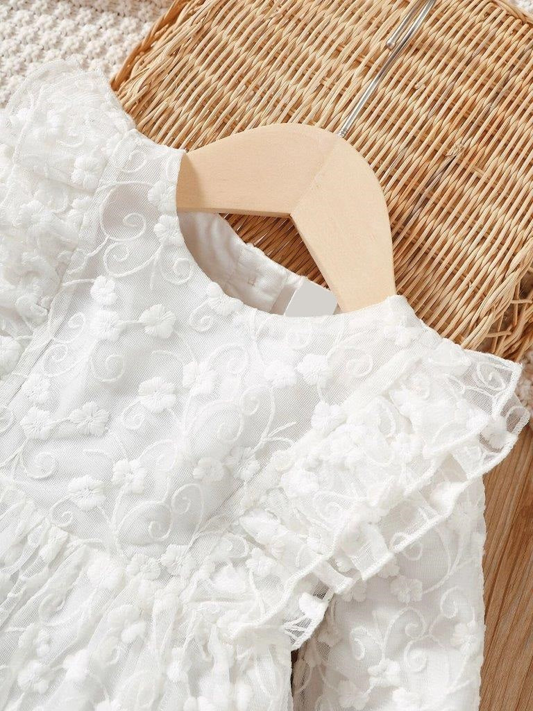 Baby Embroidery Ruffle Mesh Dress
