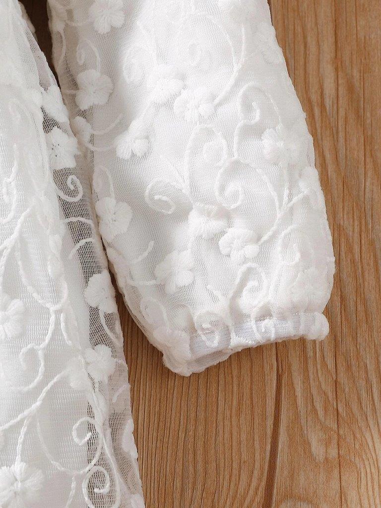 Baby Embroidery Ruffle Mesh Dress