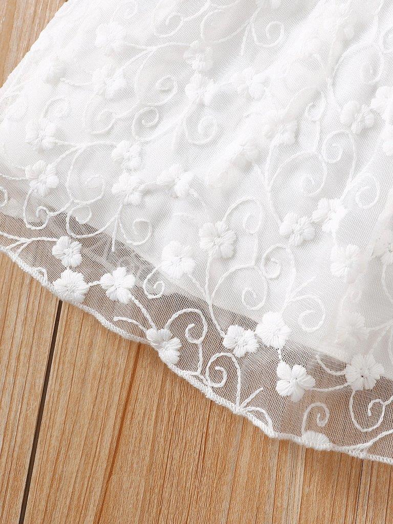 Baby Embroidery Ruffle Mesh Dress