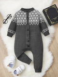 Baby Patterned Knit Jumpsuit